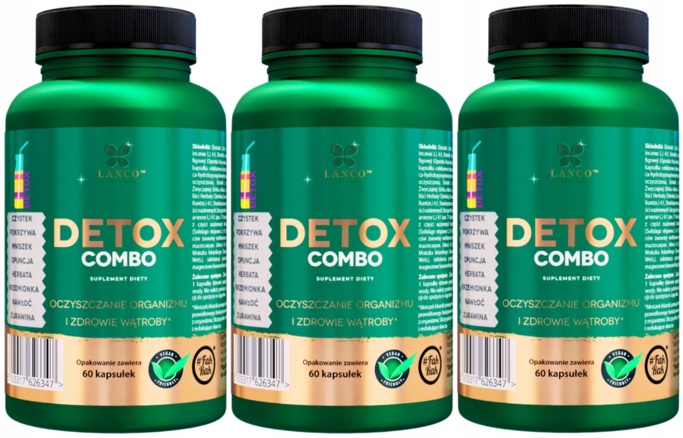 Sada 3x Detox Combo 60 kapslí, Lanco Nutritions