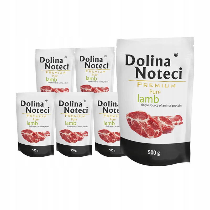 Mokra karma dla psa alergika Dolina Noteci Premium Pure jagniecina 10x500g