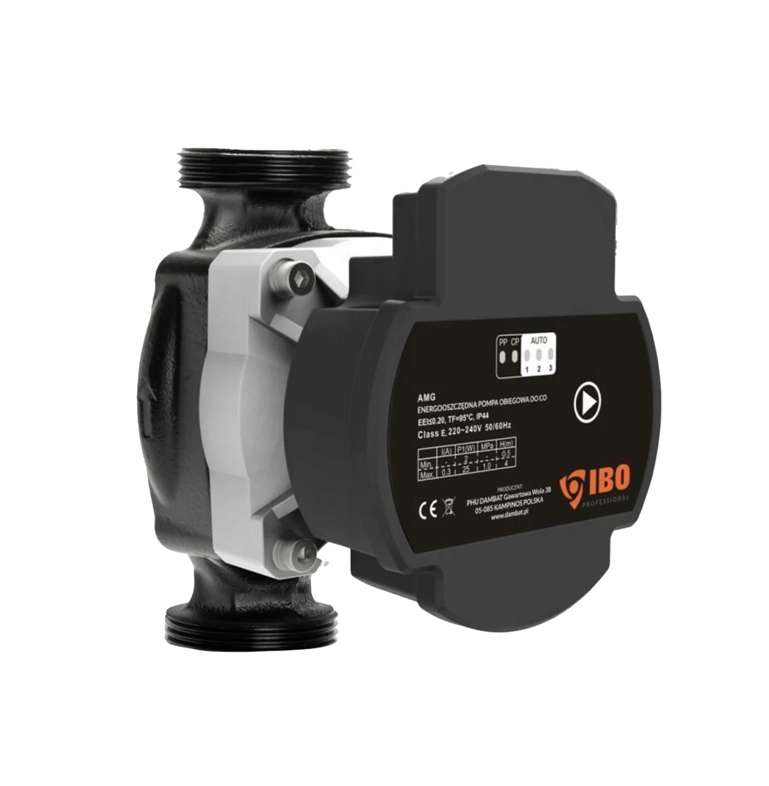 Ibo Amg 25-80/130 Pwm Elektroniczna Pompa Obiegowa Ze Śrubunkami (003468)