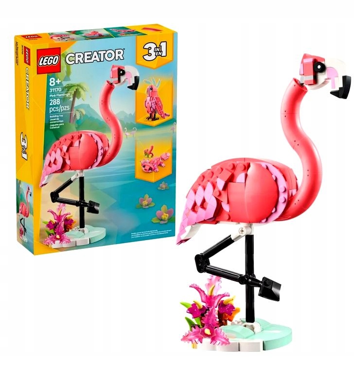 Lego Creator 3v1 31170 Dětská Zvířata Růžový Plameňák
