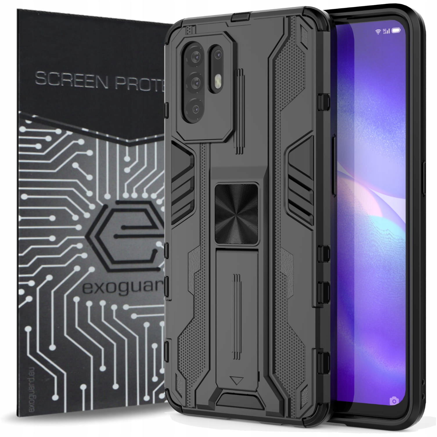 

Case Obudowa Etui Pancerne+szkło do Oppo Reno 5 Z