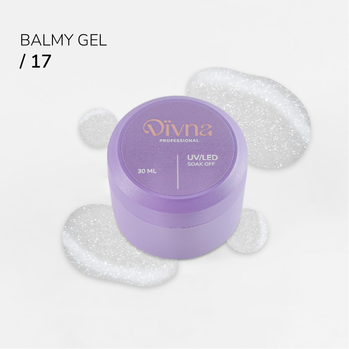Balmy Gel 17 żel w butelce z Brokatem o konsystencji bazy