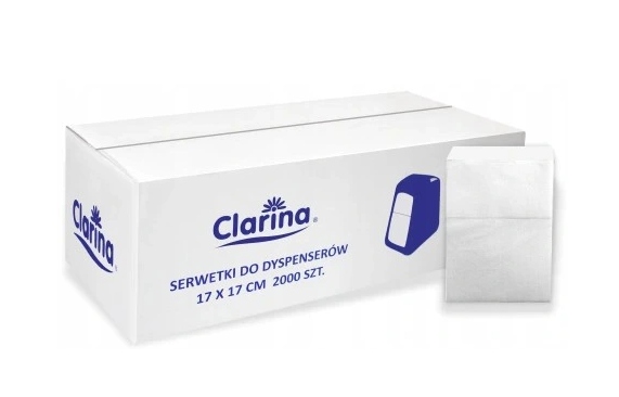 

Serwetki Clarina 17x17 Do DYSPENSERA(2000)REDPLAST