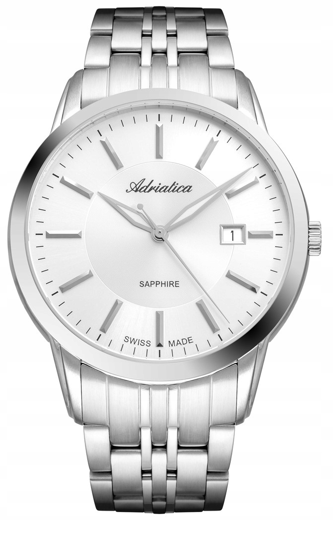 Pánské Hodinky Adriatica A8306.5113Q swiss stříbrné gravírování