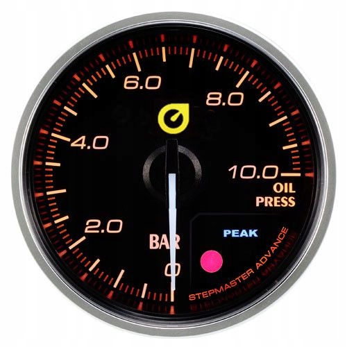 Indikátor New Auto Gauge Tlak Oleja 52 MM Jantárový