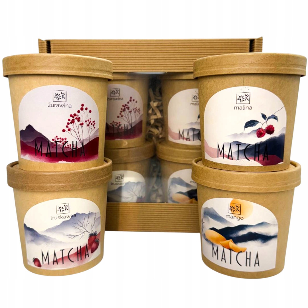 Levně Set Matcha 200g zelená jahoda malina mango jako dárek k čaj