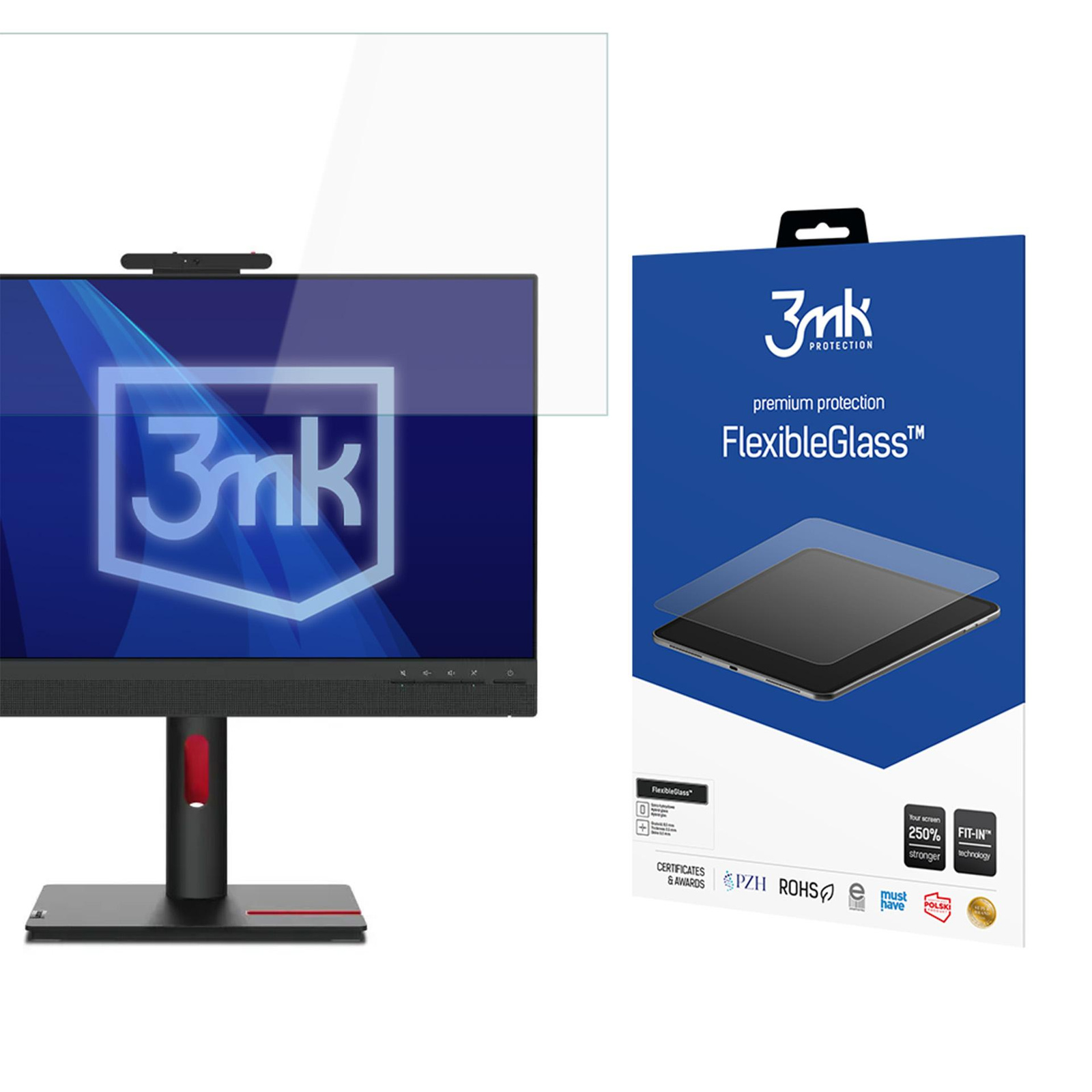 Hybridní Sklo pro ThinkCentre Tiny-In-One 24 Gen 5 3mk FlexibleGlass