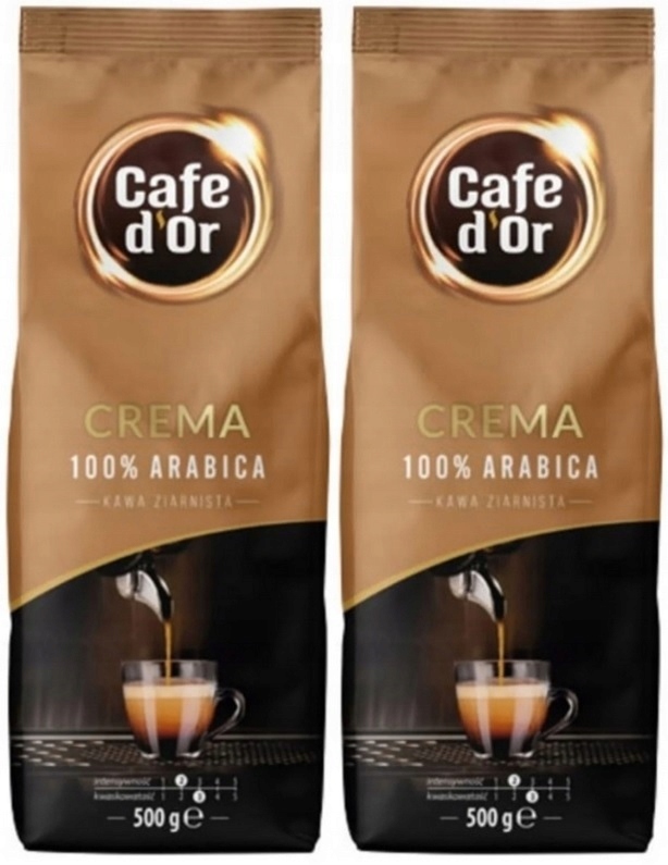 2x Cafe d'Or kawa ziarnista Crema 100% Arabica 500g