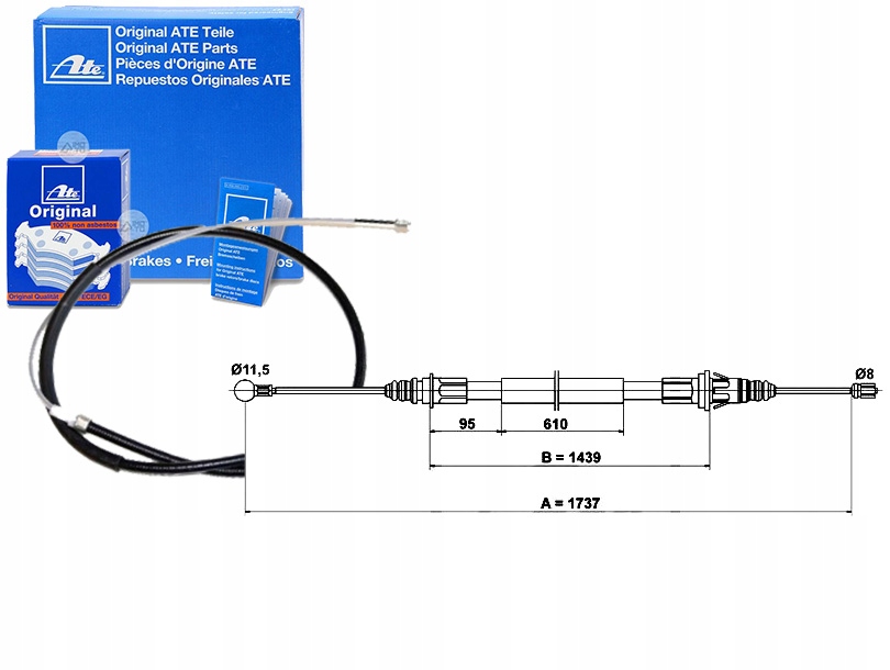 Ruční Brzdové Lanko Opel Movano Renault Master Asistent Kolize #34