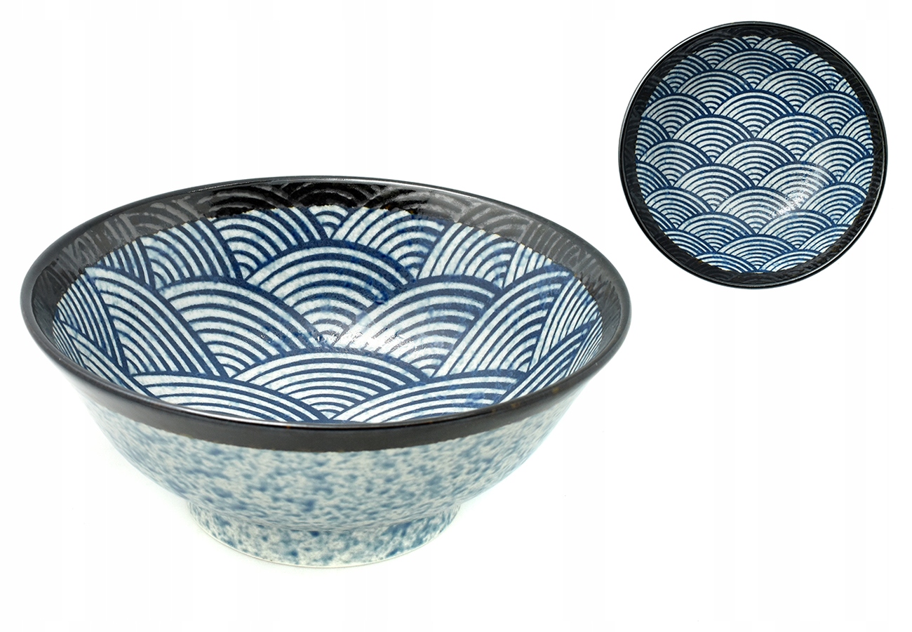 Levně Miska na Ramen Japonská vlna 22 x 9 cm 1100 ml