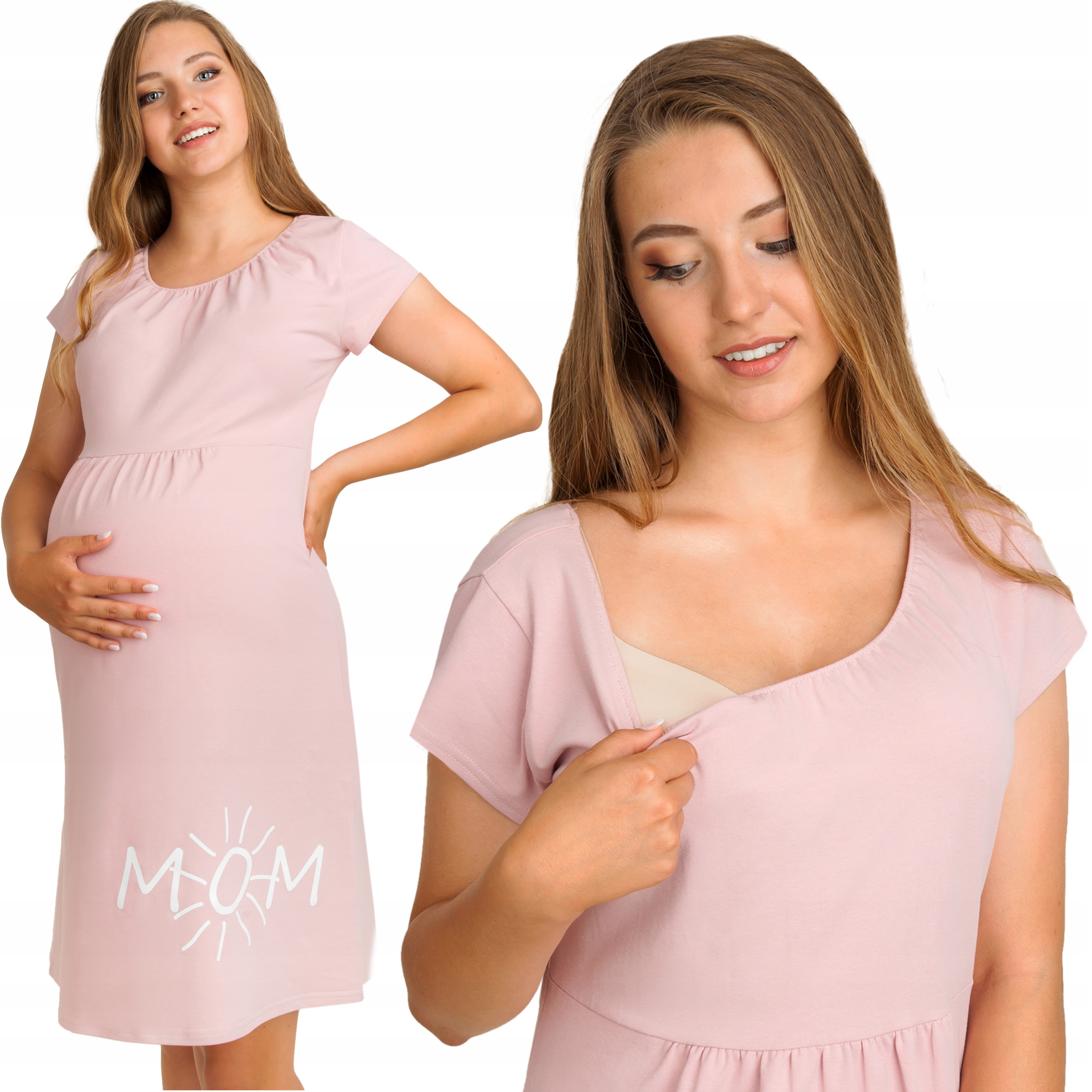 

Koszula nocna ciążowa i do karmienia druk Mom L/XL