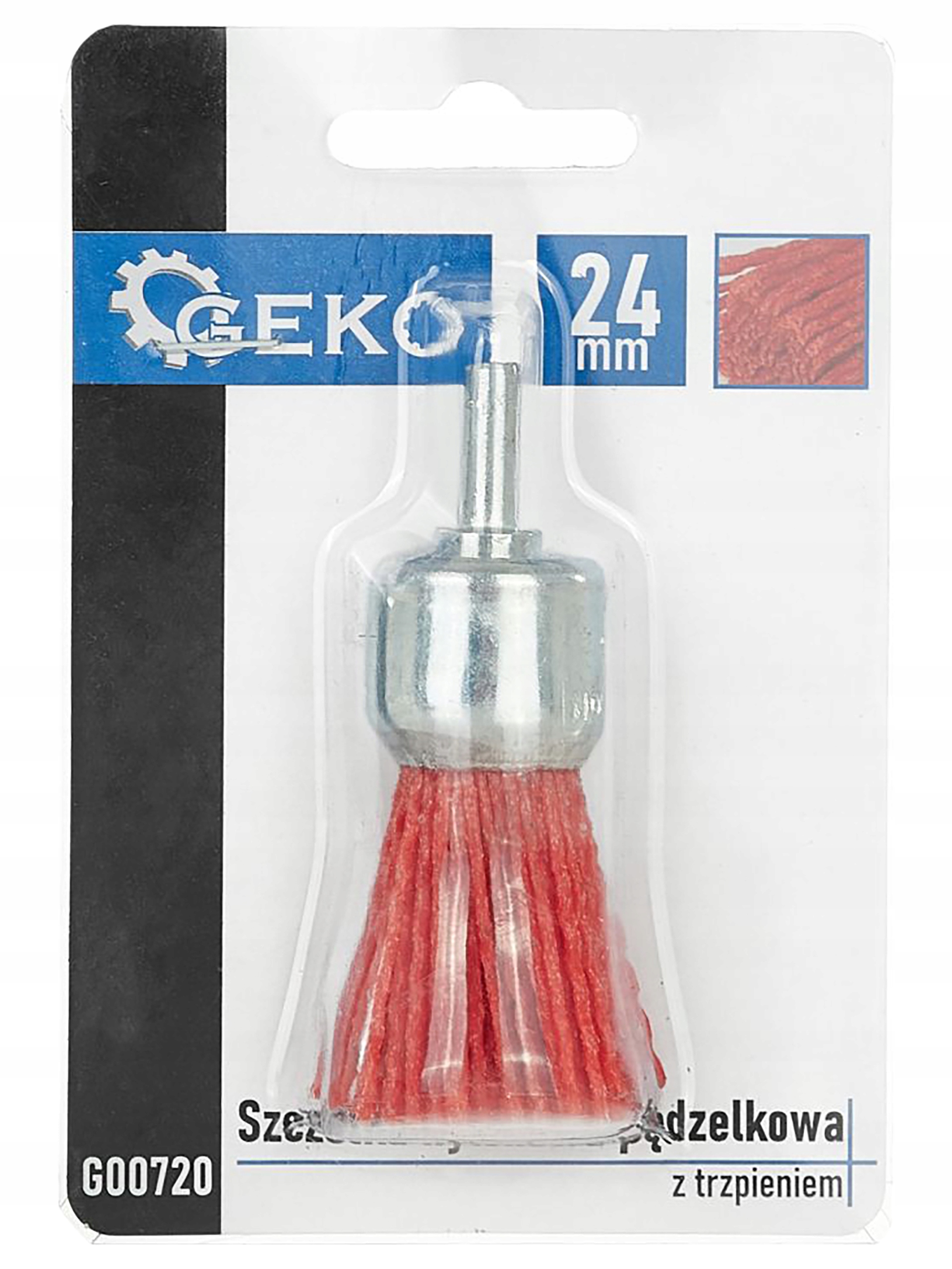 SZCZOTKA NYLONOWA NA WIERTARKĘ 24mm DOCZOŁOWA PĘDZELKOWA TRZPIEŃ 6MM NYLON Kod producenta G00720