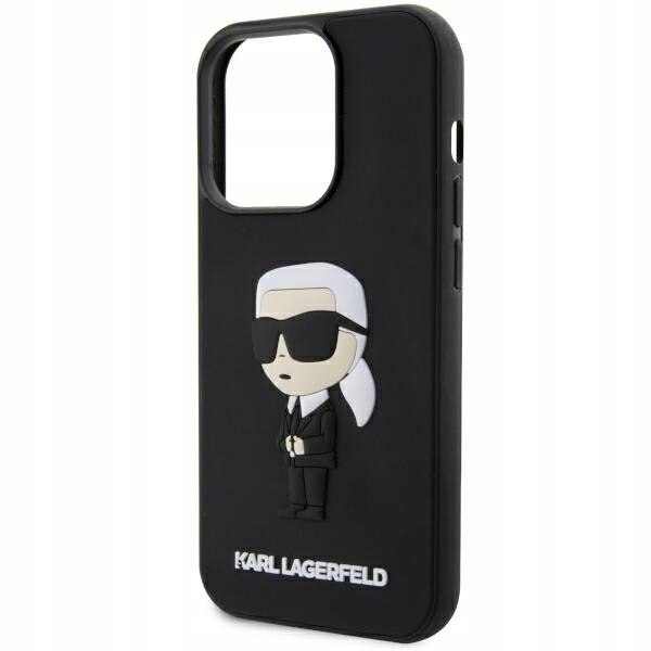 Karl Lagerfeld 3D Rubber Nft Ikonik Pouzdro pro iPhone 14 Pro (Černé)