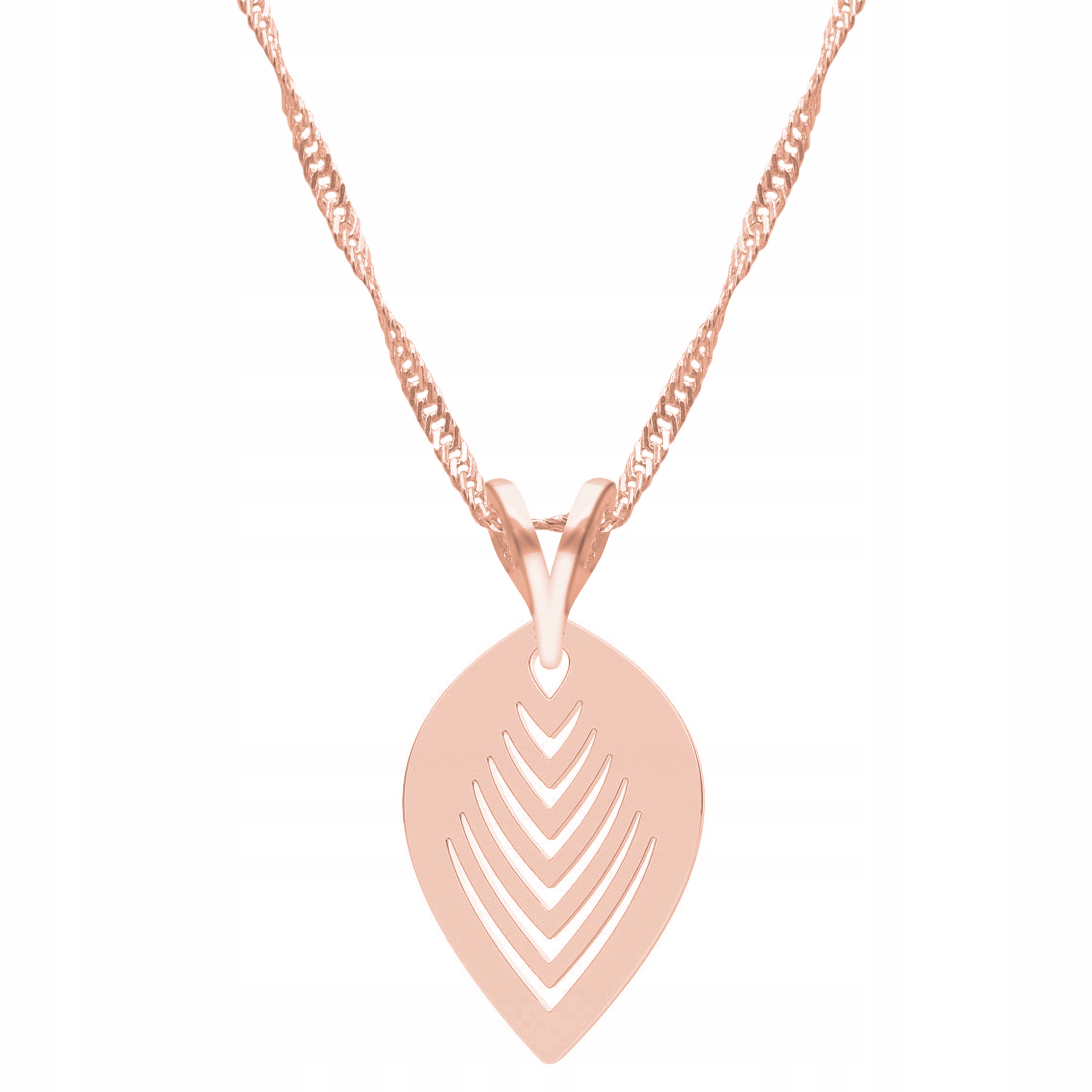 Řetízek zlatý náhrdelník 925 Lístek List