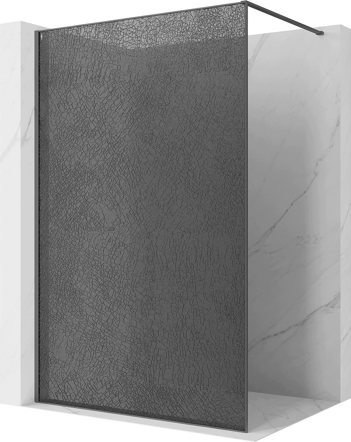 Mexen Kioto Ścianka Prysznicowa Walk-in 80X200 CM 12MM Gun Gray Szczotka