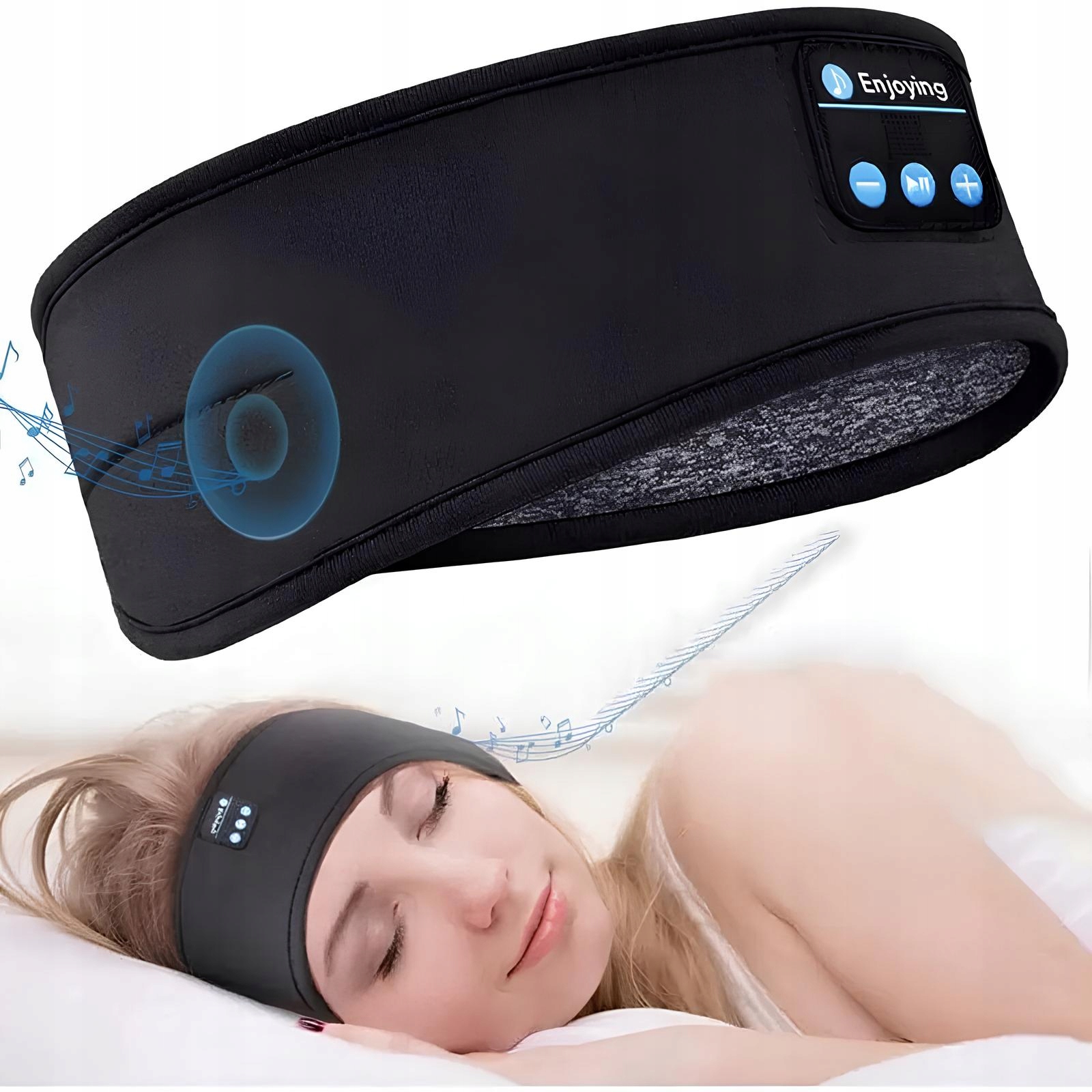 Fejpánt Bluetooth fejhallgatóval sportoláshoz és alváshoz
