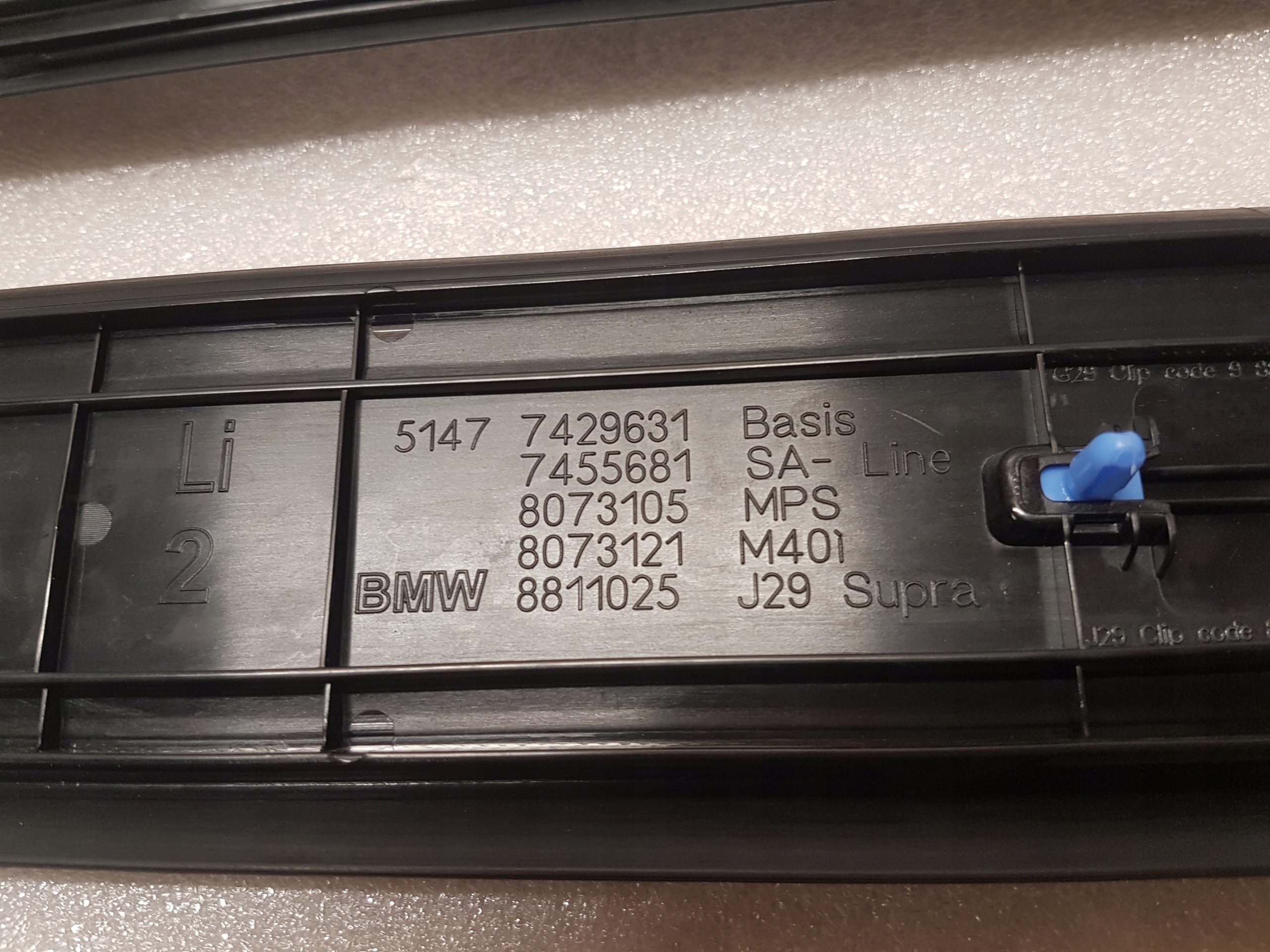 mouldings caps threshold BMW Z4 G29 M40i 8073122
