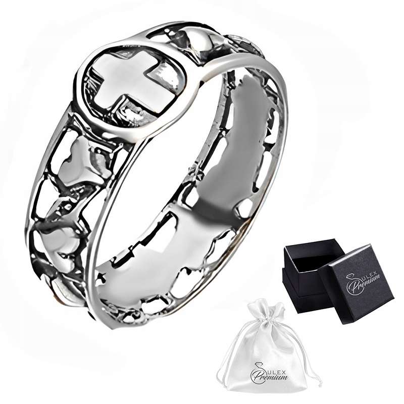 Stříbrný prsten ryzost 925 Růženec na prst Prstýnek s růžencem vel. 18