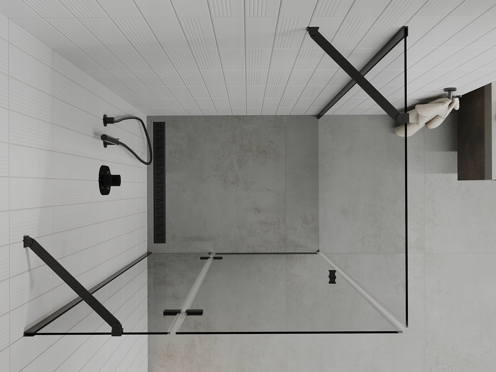 MEXEN ROMA KABINA PRYSZNICOWA 70 x 80 cm BLACK Głębokość 80 cm