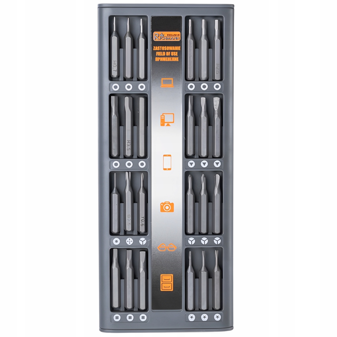 WKRĘTAKI ŚRUBOKRĘTY MINI PRECYZYJNE RĘKOJEŚĆ +48 BITÓW KRZYŻAK PŁASKI TORX Marka Richamnn