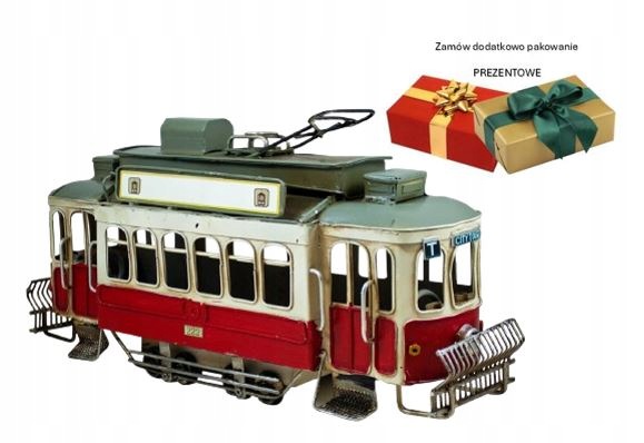 Replika Tramvaj Retro Metaloplastika Vintage dekorace MS16