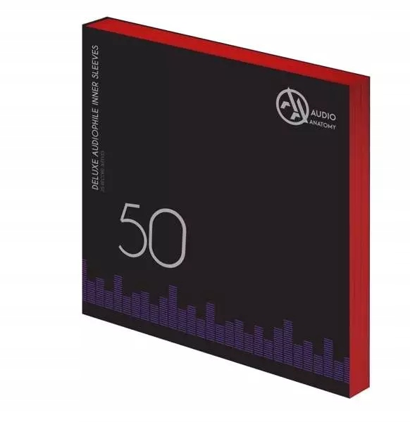 Audio Anatomy Vnitřní obaly Deluxe Červené antistatické 50ks