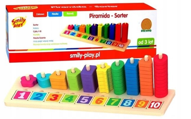 

Smily Play Sorter piramida drewno wieża cyferki