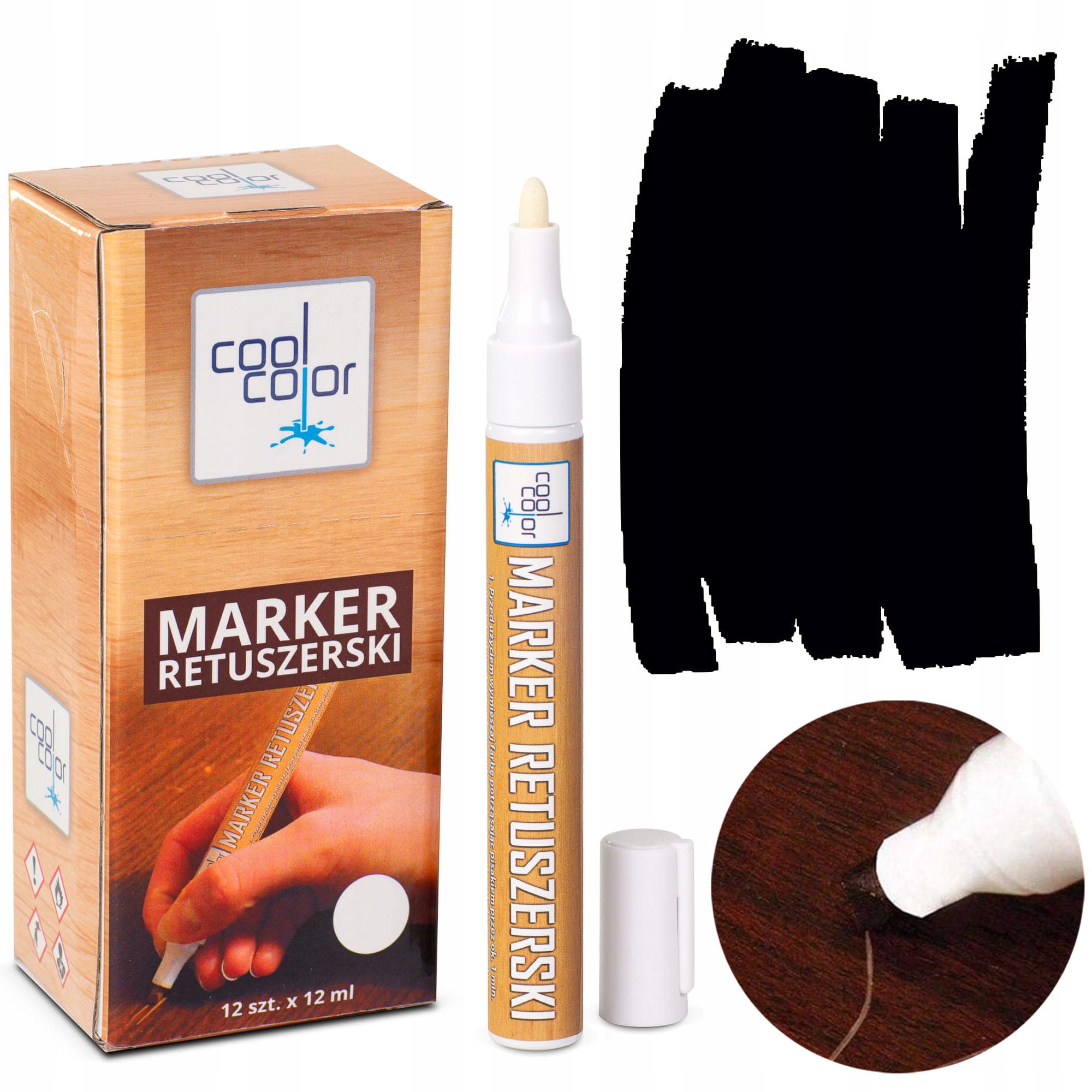 Pisak Marker retuszerski do mebli Dąb bagienny 191
