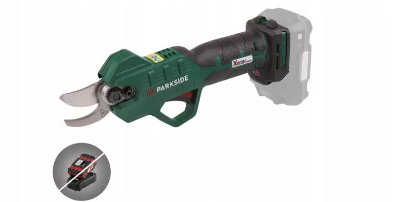 Nożyce do gałęzi Parkside elektryczne akumulatorowe 20 V 2,00 Ah 28 mm