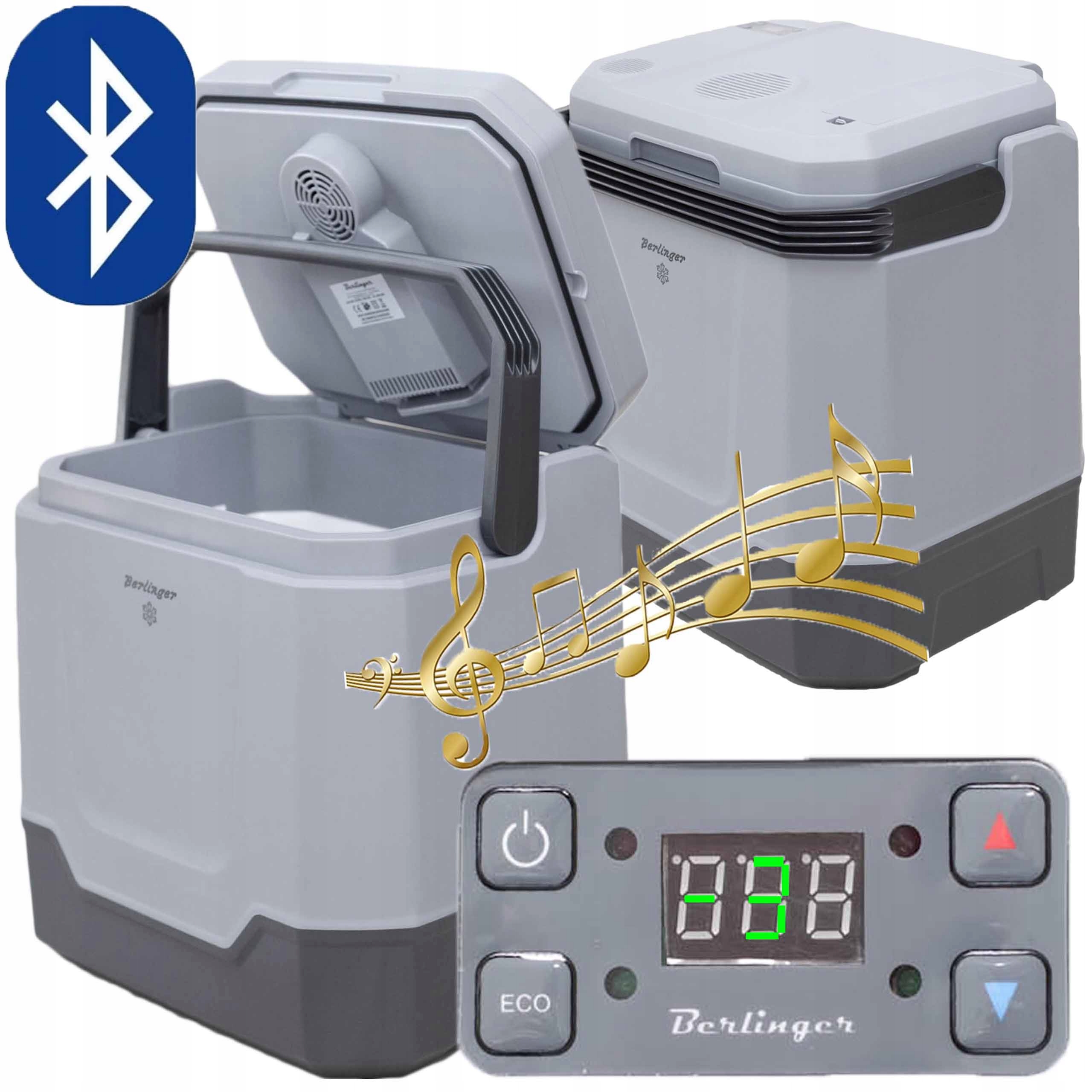 Turistická lednička 35L agregát automobilová Bluetooth reproduktor