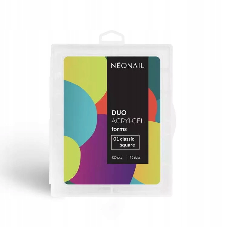 Neonail Formy Duo AcrylGel - 01 classic square 12sztuk