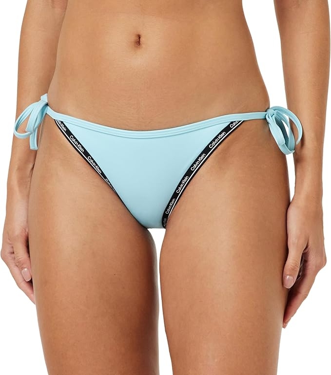 Calvin Klein Spodní Díl Dámských Modrých Bikin S Logem 46 6FA