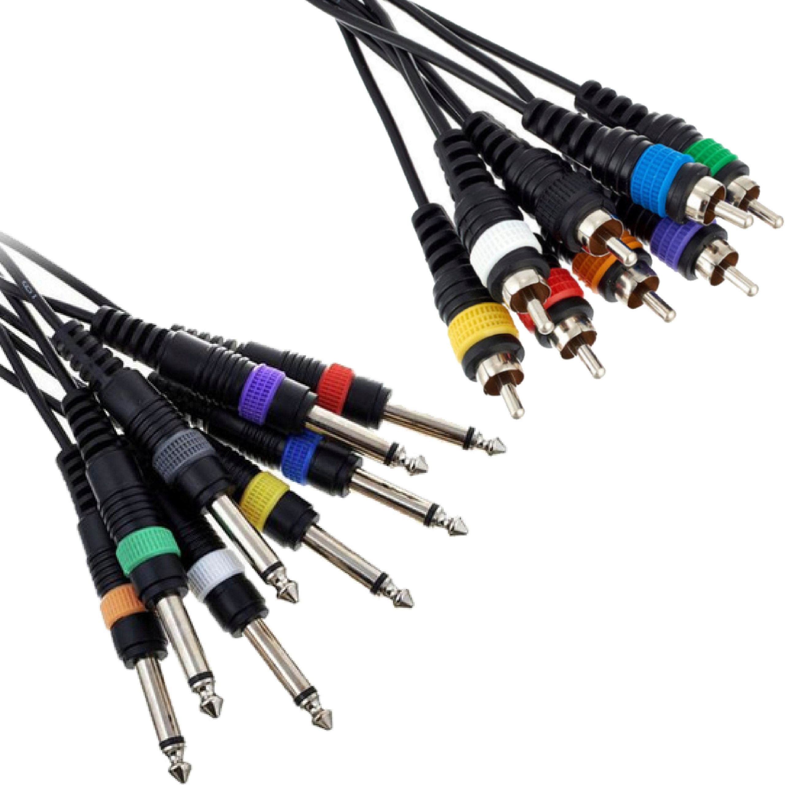 Multi-párový audio kabel 8x Rca Cinch Jack 6,3 mm 5 m the sssnake
