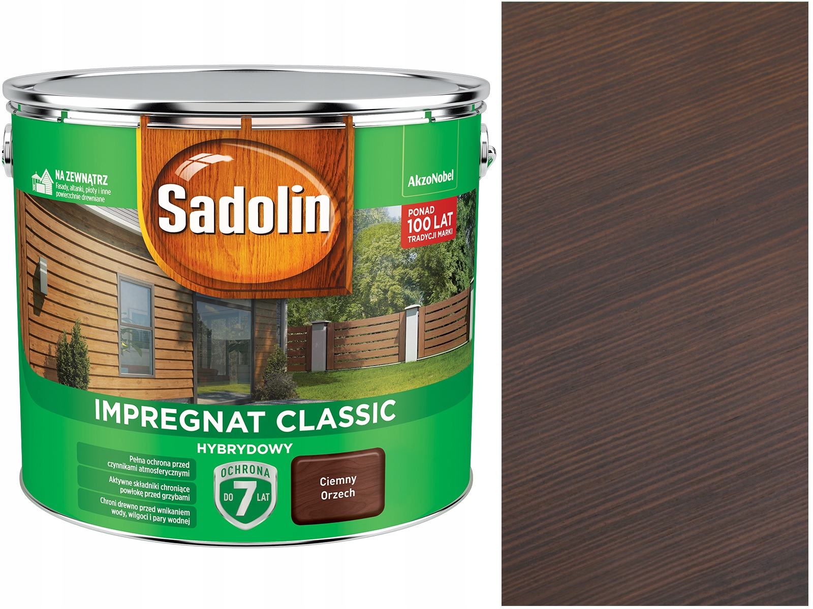 Купить Садолин Классик Гибрид - Темный Орех 9л: отзывы, фото и характеристи...