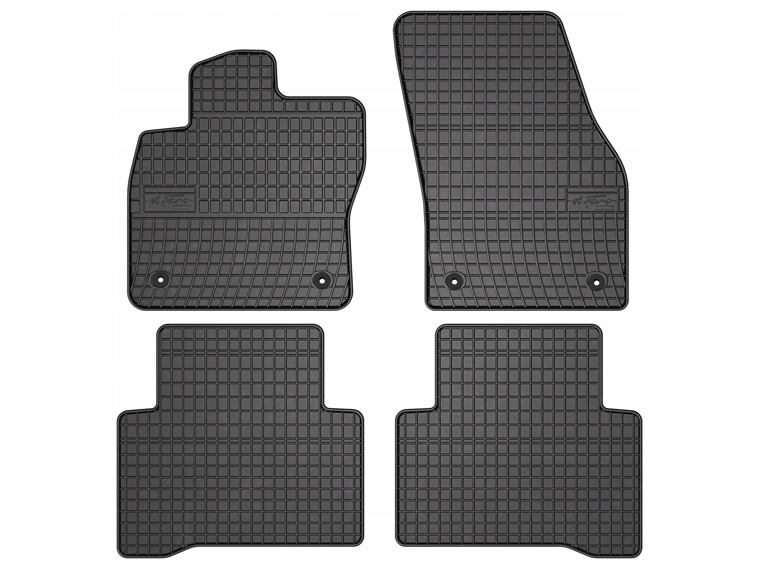 Dywaniki gumowe do Vw Touran II od 2016 komplet 4 szt. SolidPRO rant 1,5 cm