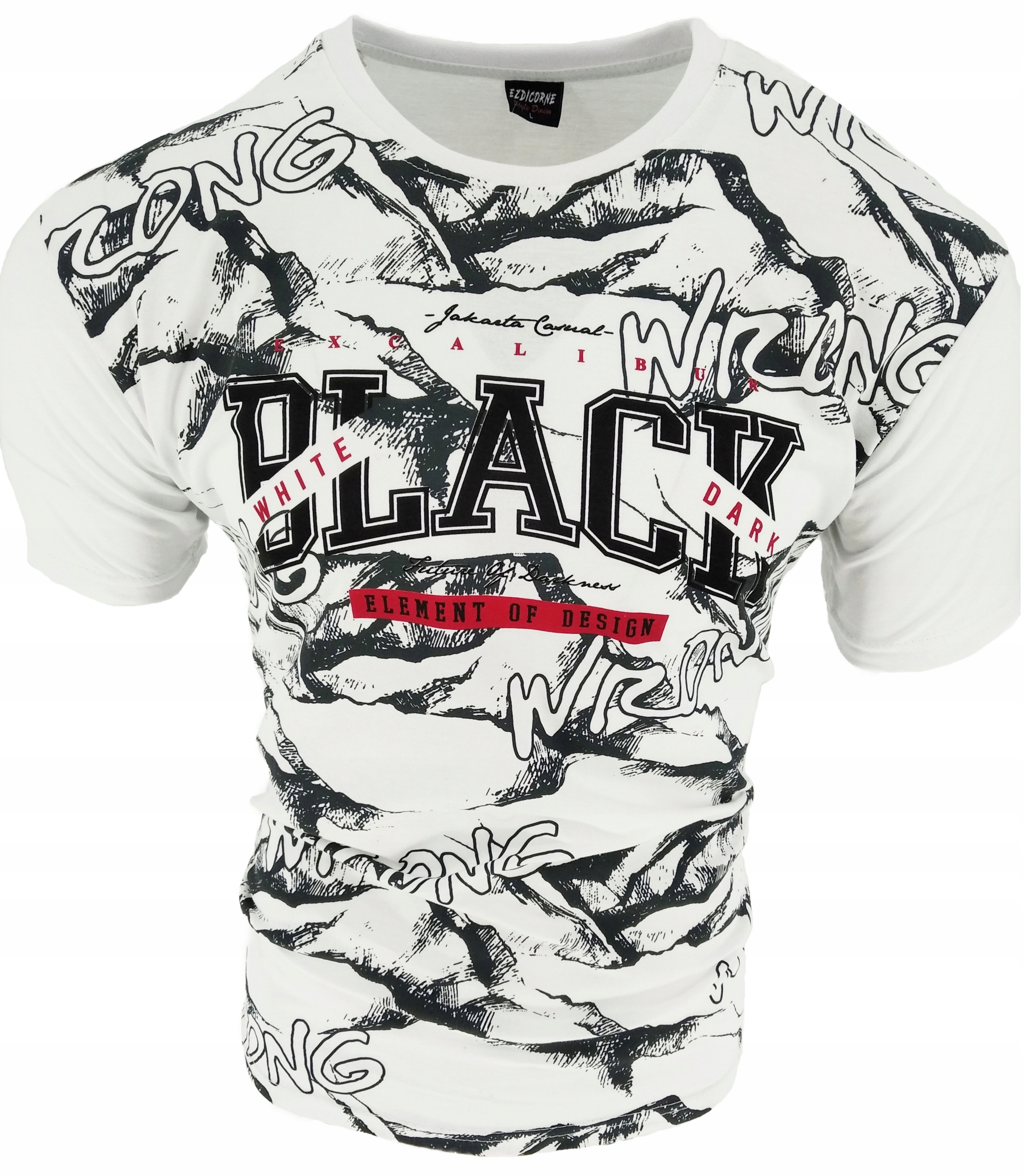 

Koszulka Męska T-shirt Męski BLACK3 Biała M