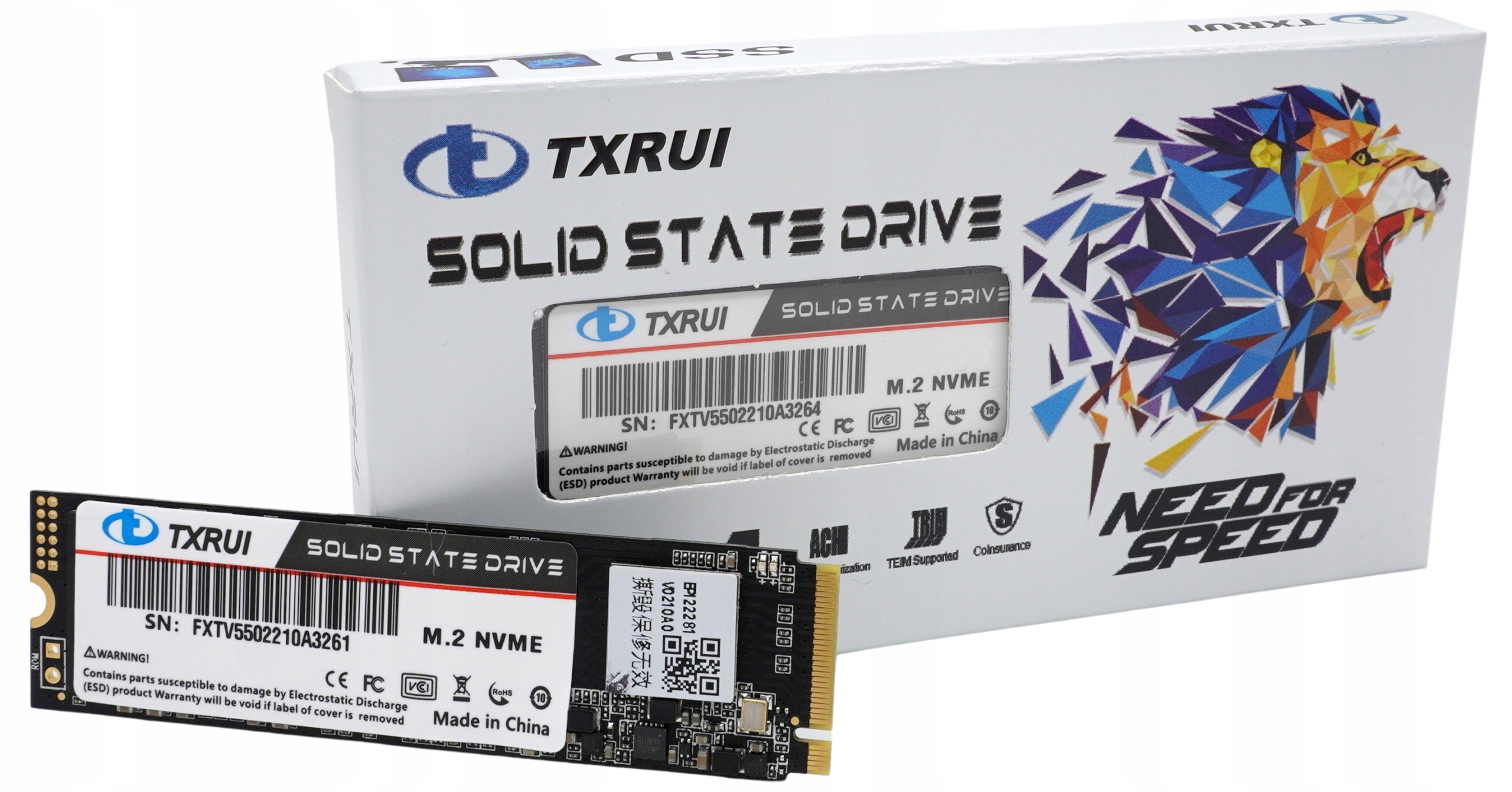 Dysk SSD M.2 NVME TXRUI 256GB Need For Speed Producent inny