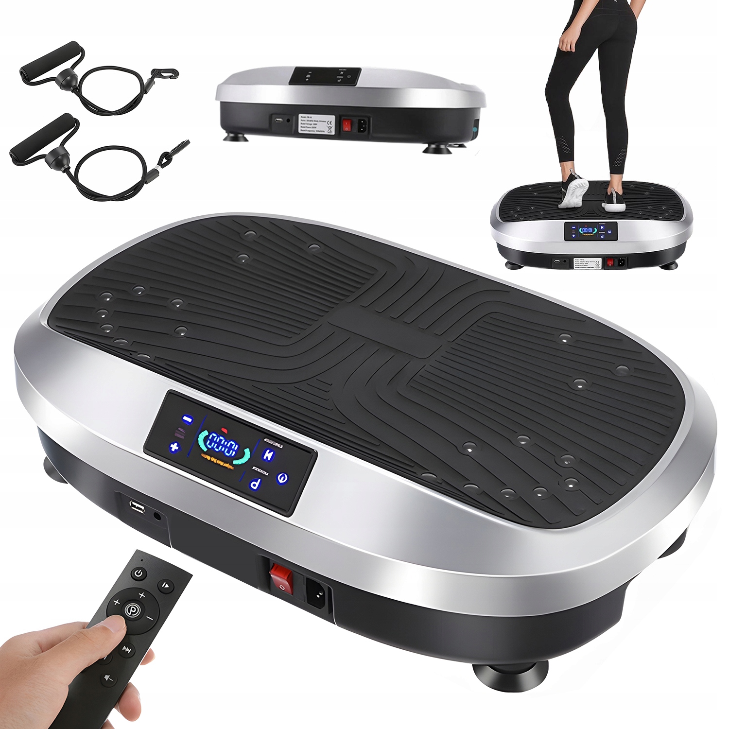 Ergonomická Vibrační Platforma Vibrující Pomocí 2 Pásků Pro Trénink Odporu