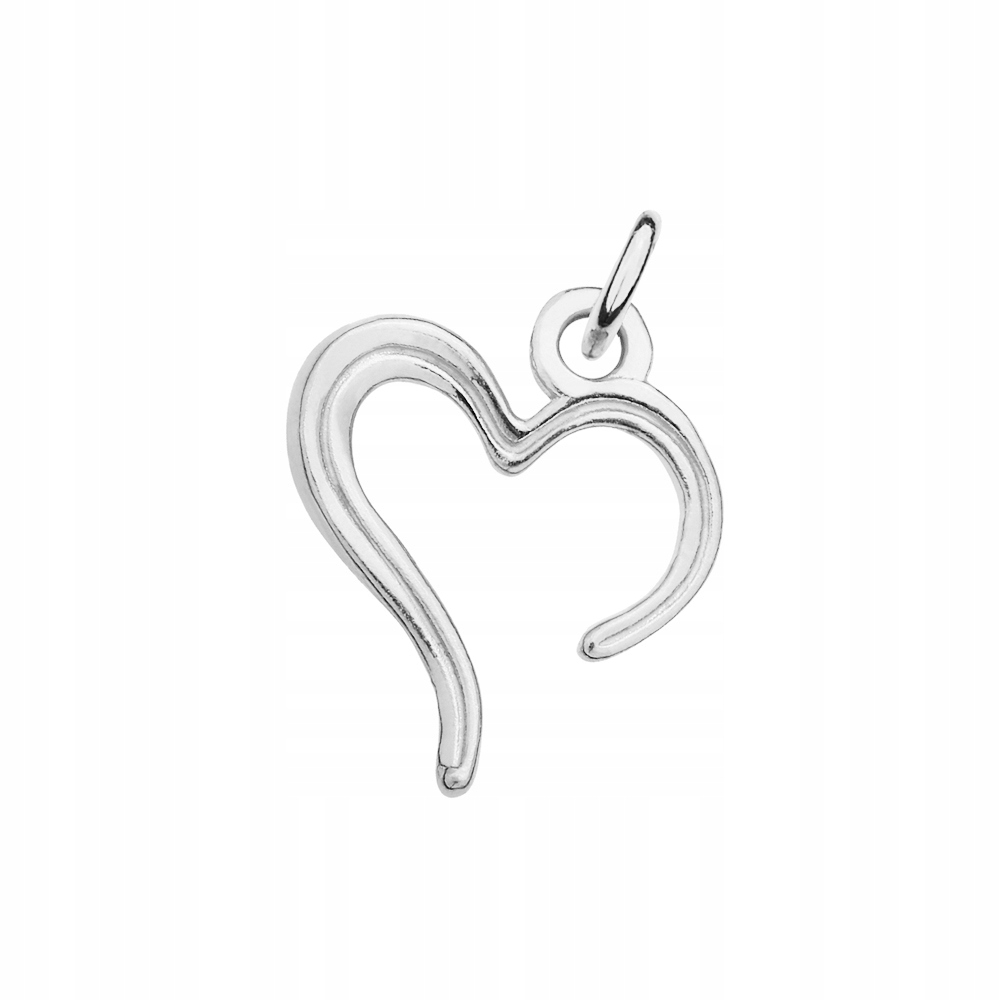 

Zawieszka charms wisiorek z sercem srebro 925