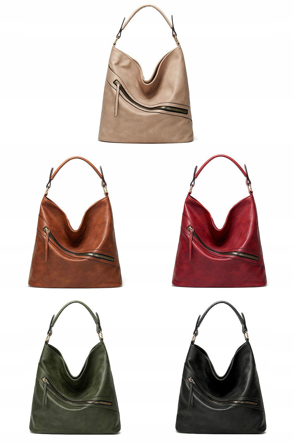 DUŻA TOREBKA DAMSKA A4 TORBA WOREK SHOPPERKA H301 Wysokość 35 cm