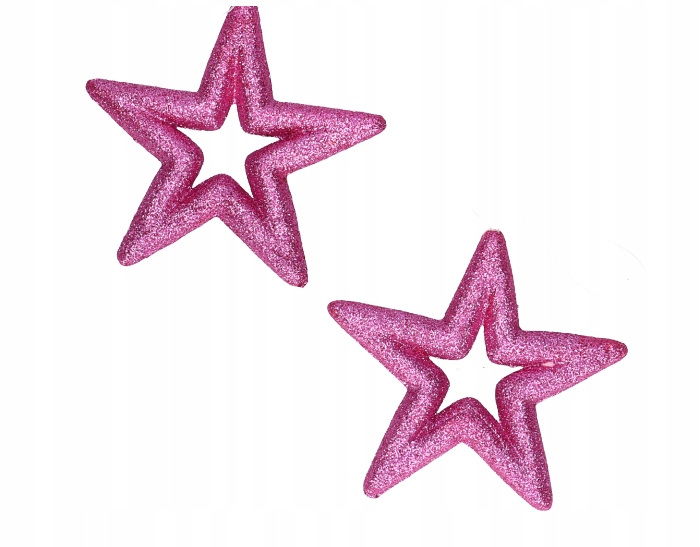 

Gwiazdki brokatowe różowe 13cm 2szt.