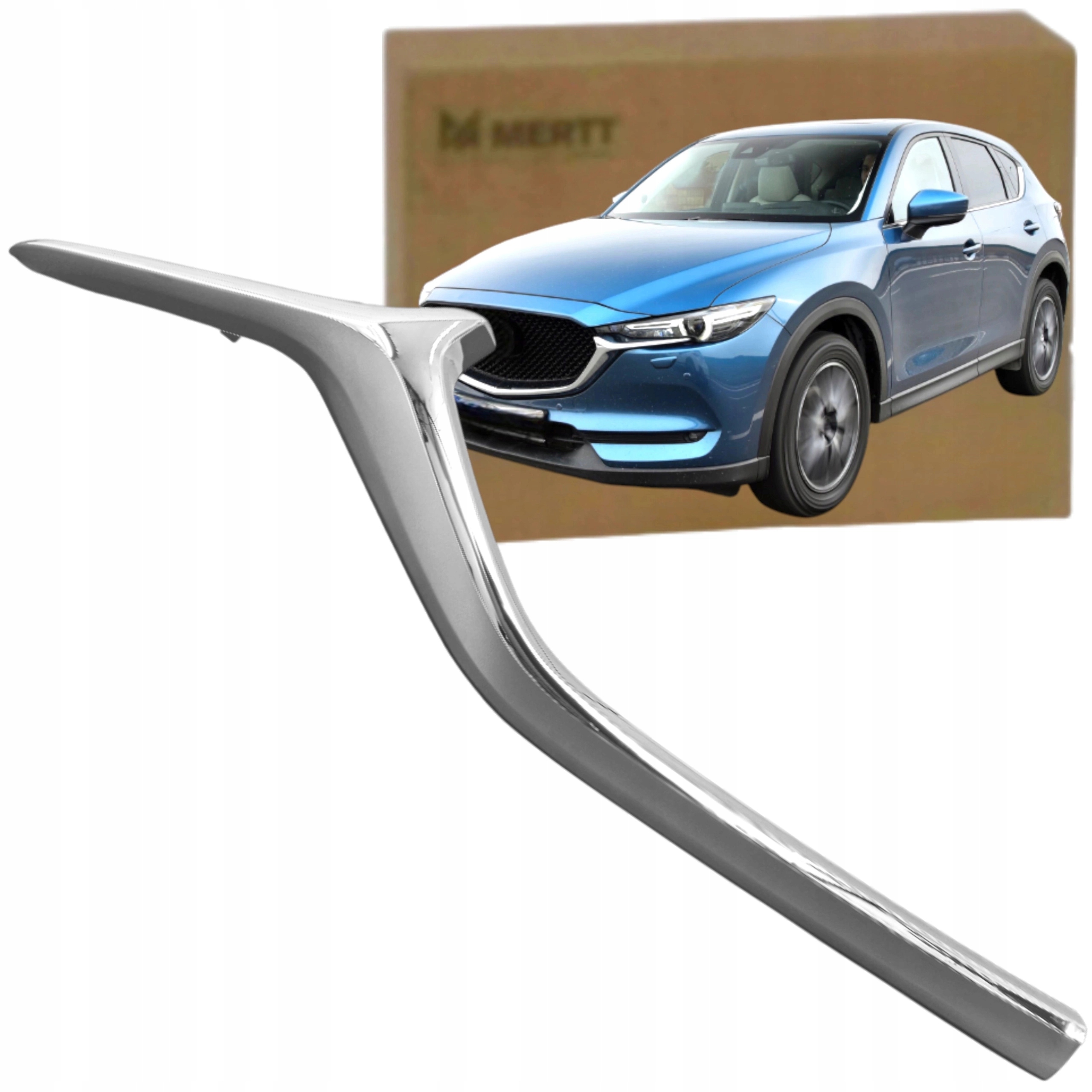 Chromovaná Grilovací Lišta Atrapy Pravá KB8A507J1 Mazda CX-5 II Kf 2017-2021