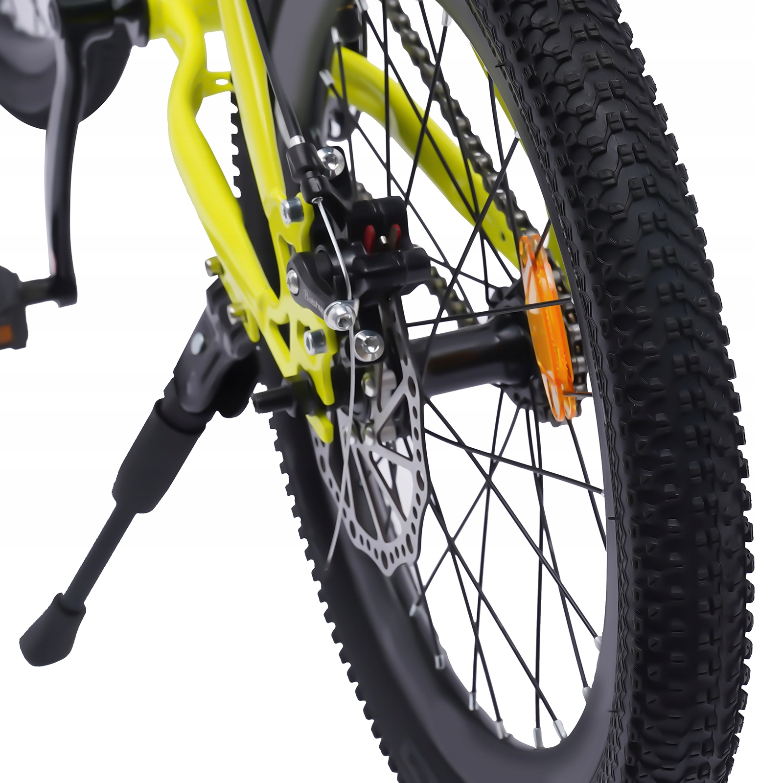 Żółty dziecięcy rower górski 18" z pompką Chłopcy w wieku 6-12 lat Kolor żółty