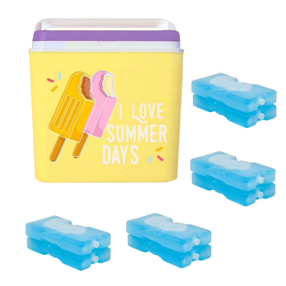 Pasivní turistická lednička Potz 30 L 8 náplní Icecream žlutá