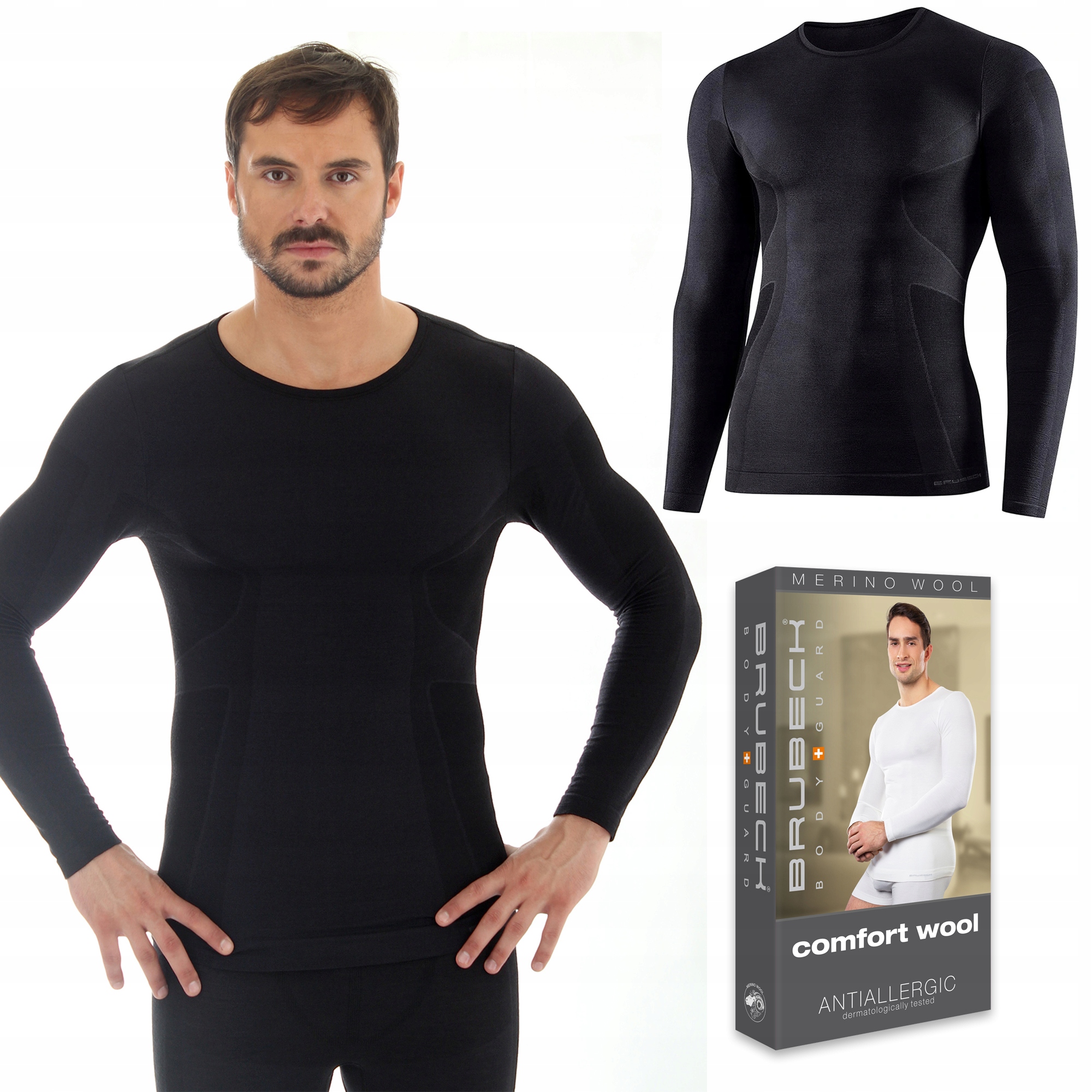 

Koszulka męska Wełniana termo Brubeck LS11600 - L