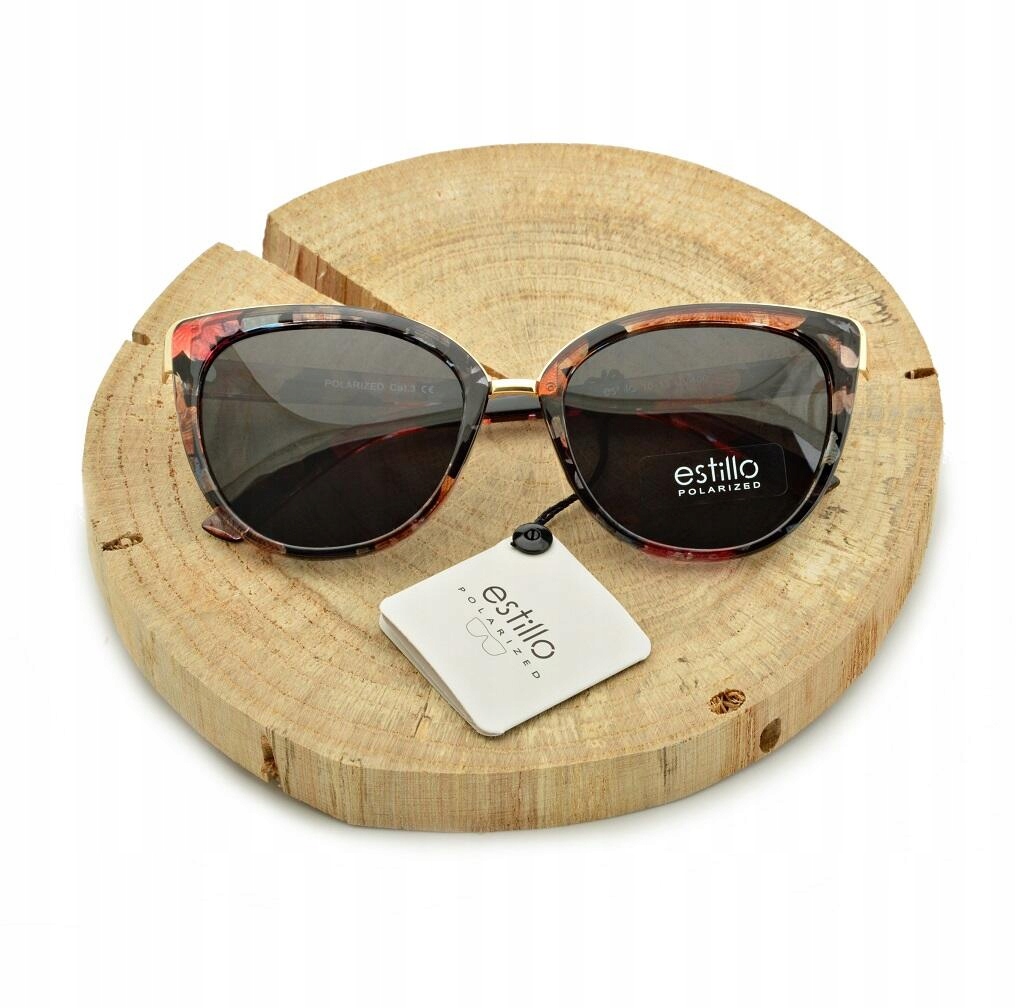 DAMSKIE Okulary POLARYZACYJNE Kocie Oczy Estillo PRZECIWSŁONECZNE UV400 Numer katalogowy producenta EST-10-13