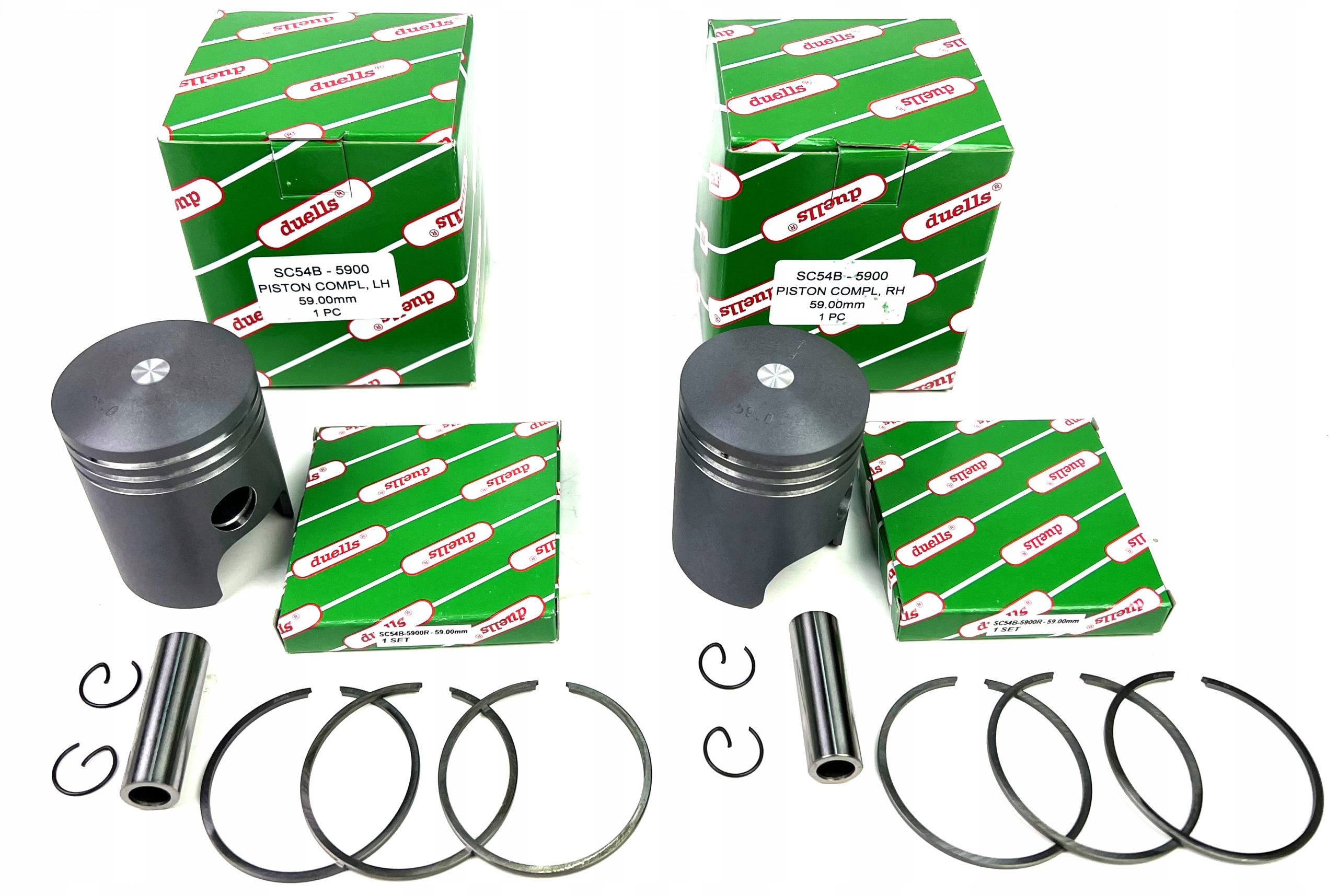 Piesty Jawa 350 Ts 638 639 640 R4 59,00 Duells, eloxované, 4 brúsené, 12V, 16 mm