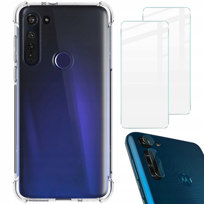 

Etui 2x szkło aparat Bizon do Moto G8 Power