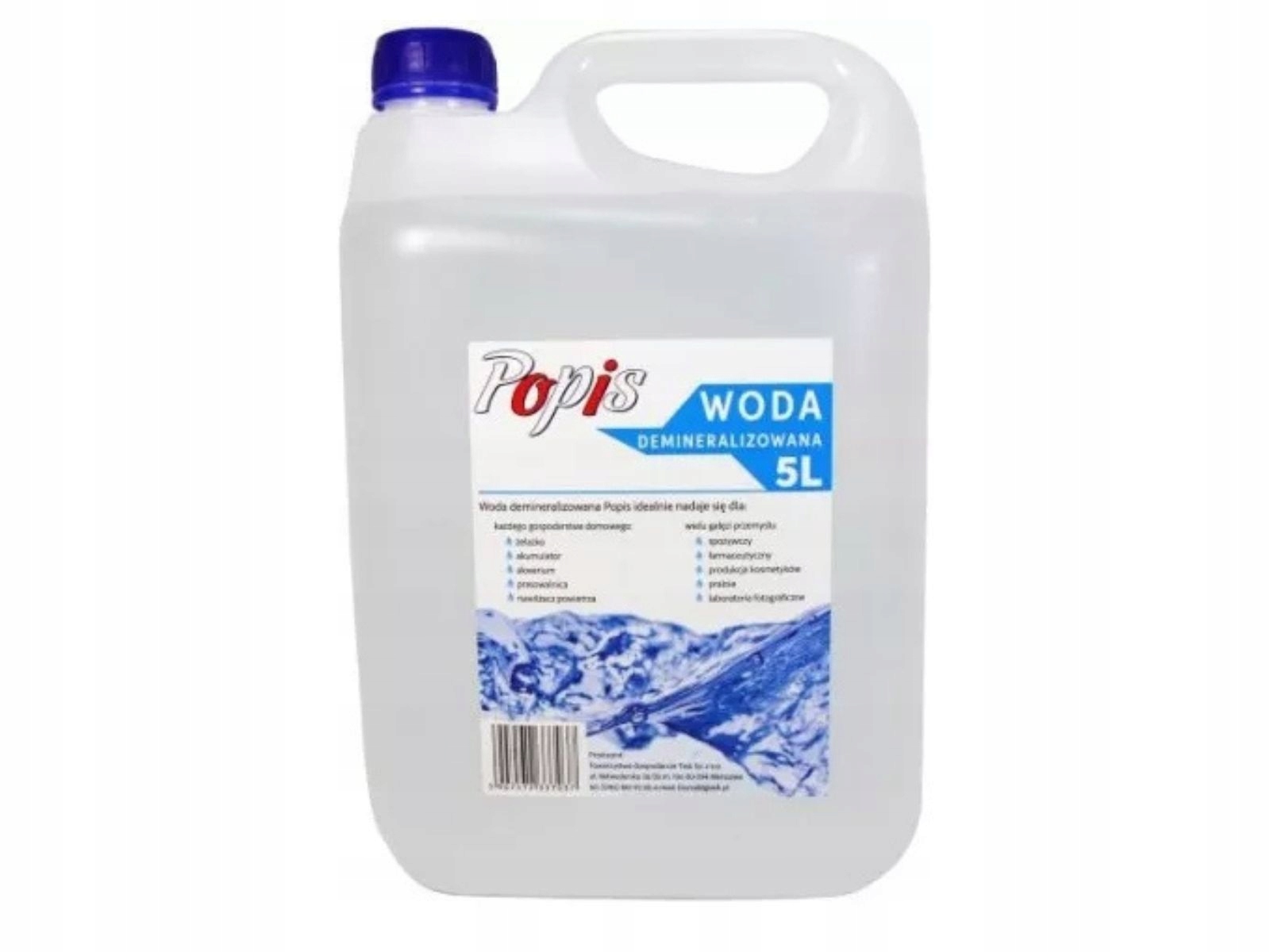 WODA DEMINERALIZOWANA POPIS 5L