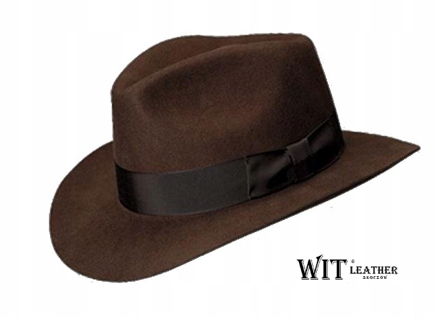 Klobouk Indiana Jones PL02/13 vlněný Witleather tmavě hnědý 58